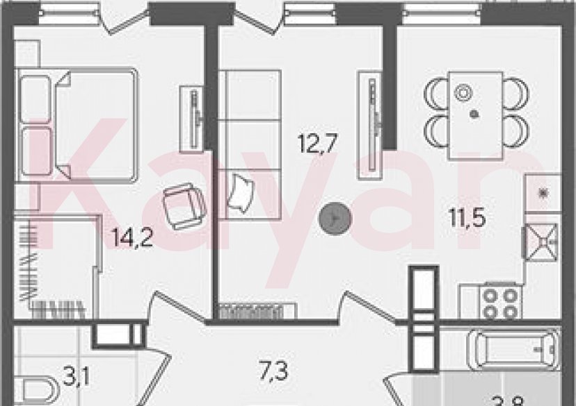 Продажа 2-комн. квартиры, 52.6 кв.м фото 0