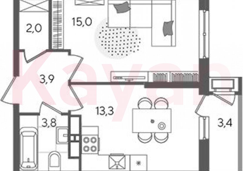 Продажа 1-комн. квартиры, 38 кв.м фото 0