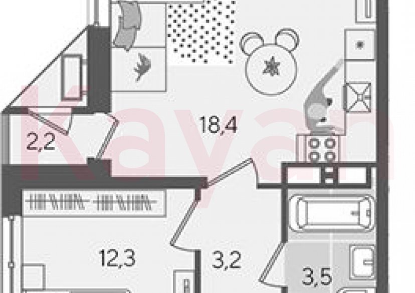 Продажа 2-комн. квартиры, 42.2 кв.м фото 0