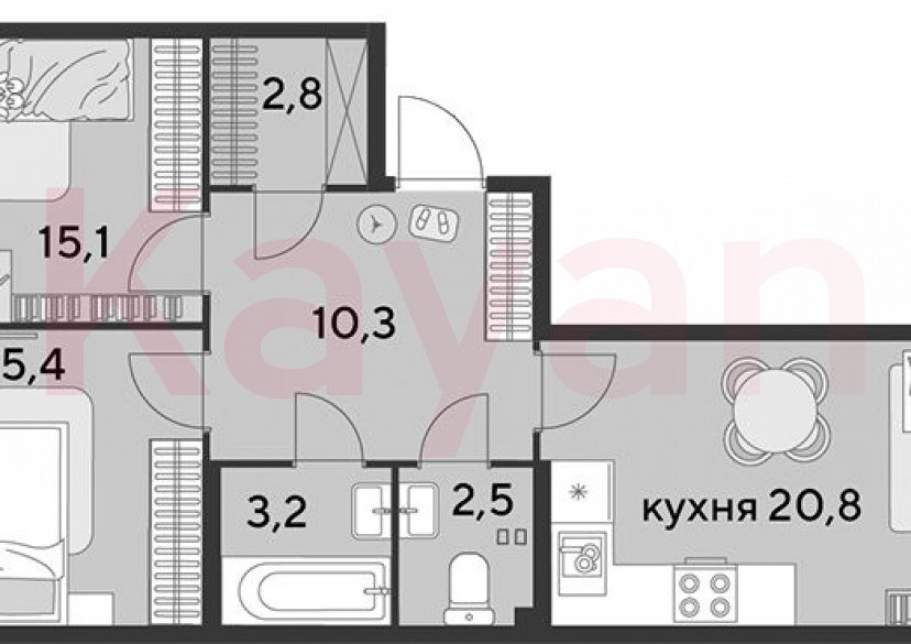 Продажа 3-комн. квартиры, 70.1 кв.м фото 0