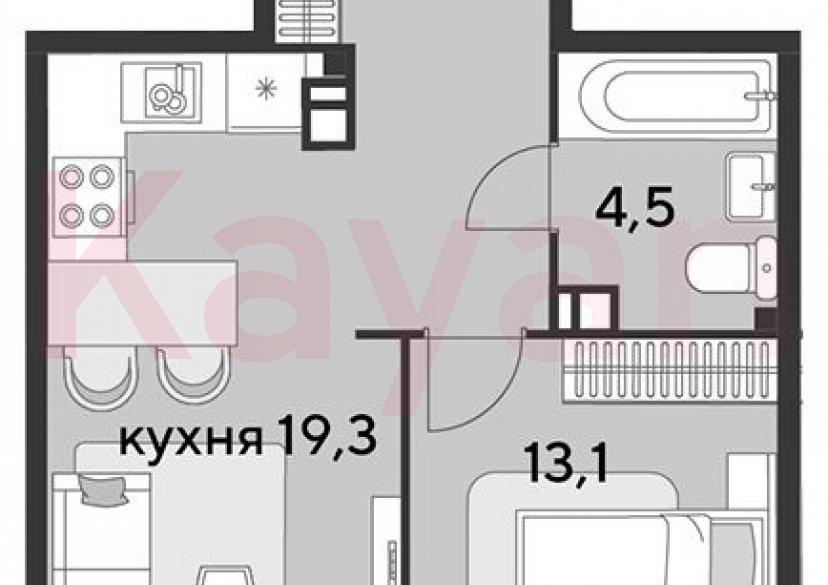 Продажа 2-комн. квартиры, 46.7 кв.м фото 0