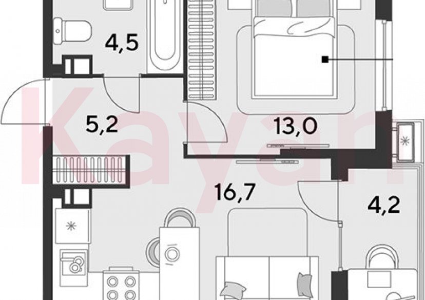 Продажа 2-комн. квартиры, 39.4 кв.м фото 0