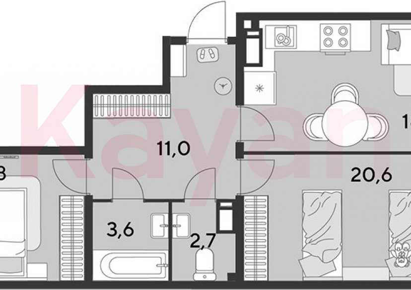 Продажа 3-комн. квартиры, 70.7 кв.м фото 0