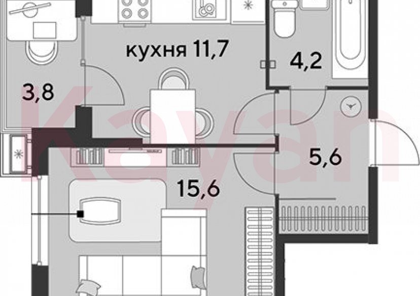 Продажа 1-комн. квартиры, 37.1 кв.м фото 0