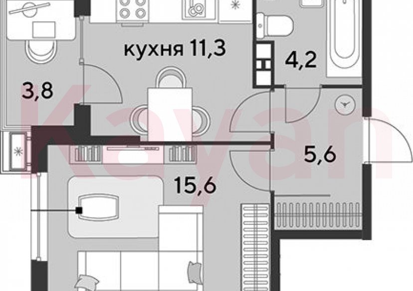 Продажа 1-комн. квартиры, 36.7 кв.м фото 0