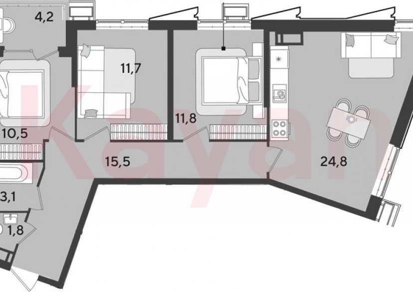 Продажа 4-комн. квартиры, 79.2 кв.м фото 0