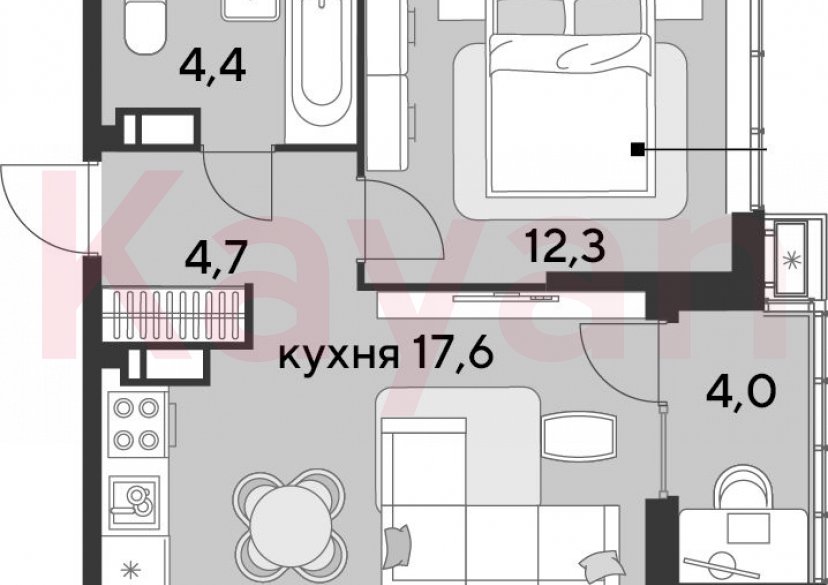 Продажа 2-комн. квартиры, 39 кв.м фото 0