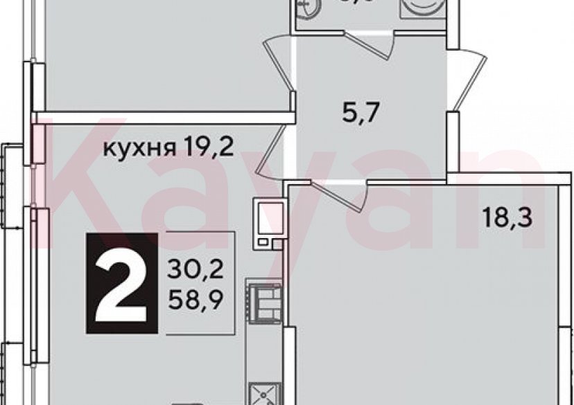 Продажа 3-комн. квартиры, 58.9 кв.м фото 0