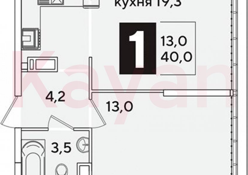 Продажа 2-комн. квартиры, 40 кв.м фото 0