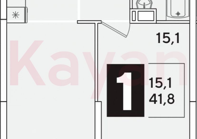 Продажа 2-комн. квартиры, 41.8 кв.м фото 0