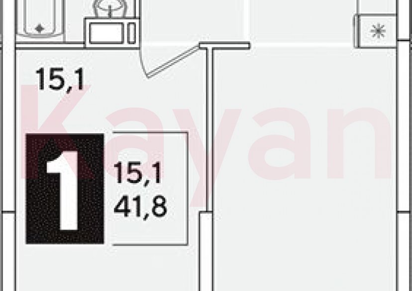 Продажа 2-комн. квартиры, 41.8 кв.м фото 0