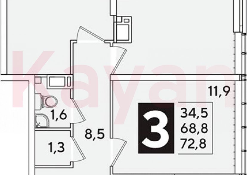 Продажа 4-комн. квартиры, 68.8 кв.м фото 0