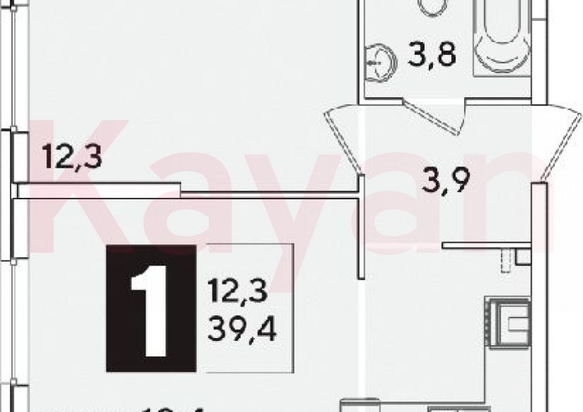 Продажа 2-комн. квартиры, 39.4 кв.м фото 0