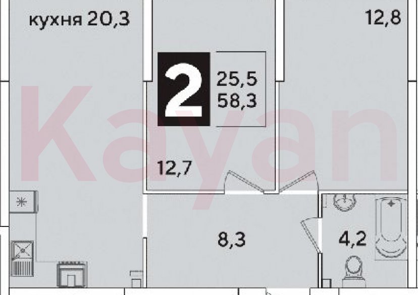 Продажа 3-комн. квартиры, 58.3 кв.м фото 0