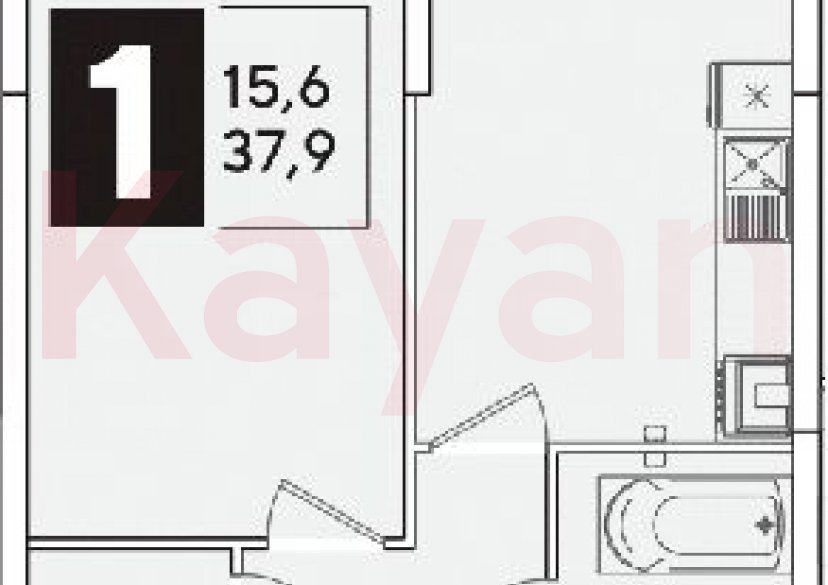 Продажа 1-комн. квартиры, 37.9 кв.м фото 0