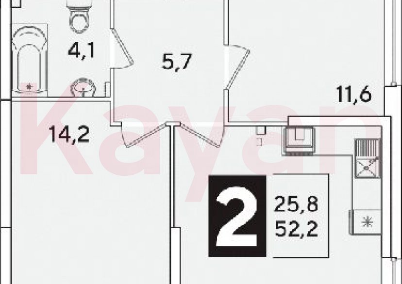 Продажа 3-комн. квартиры, 52.2 кв.м фото 0