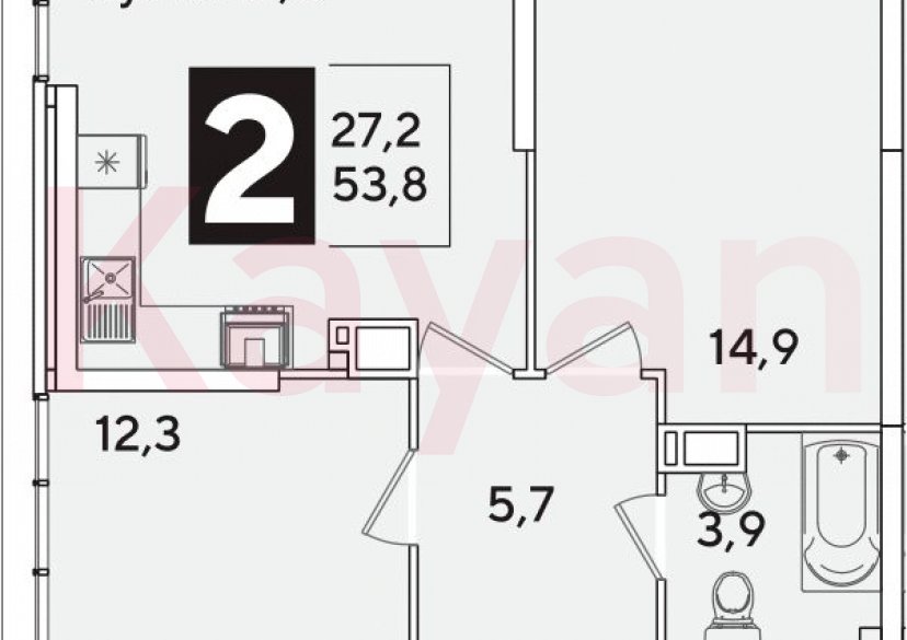 Продажа 3-комн. квартиры, 53.8 кв.м фото 0