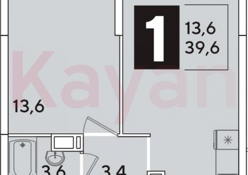 Продажа 2-комн. квартиры, 39.6 кв.м фото 0