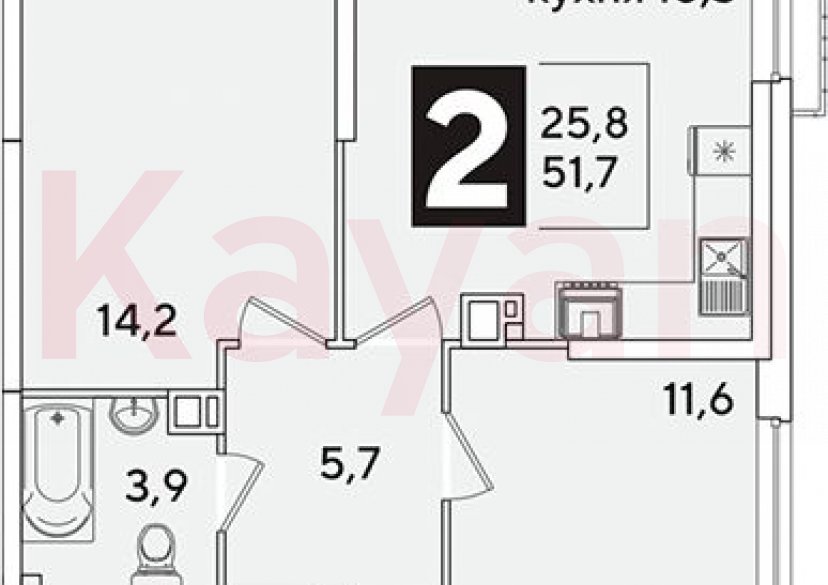 Продажа 3-комн. квартиры, 51.7 кв.м фото 0