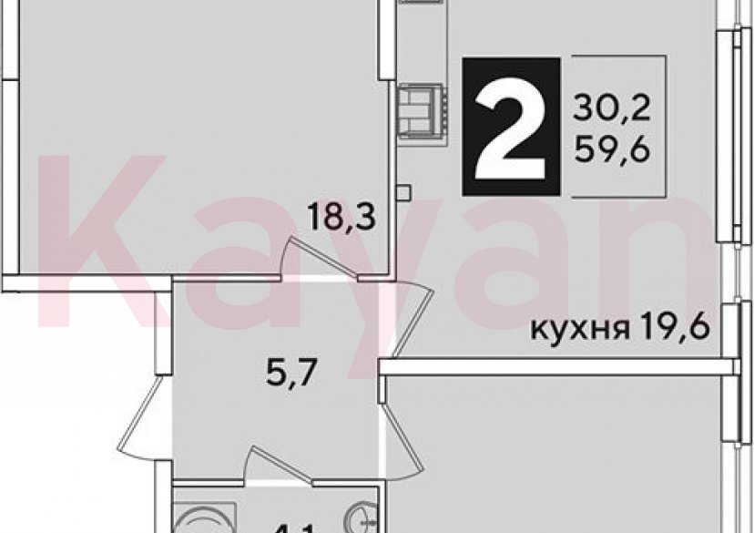 Продажа 3-комн. квартиры, 59.6 кв.м фото 0