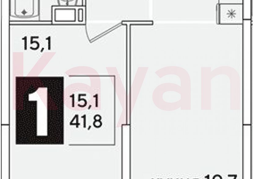 Продажа 2-комн. квартиры, 41.8 кв.м фото 0