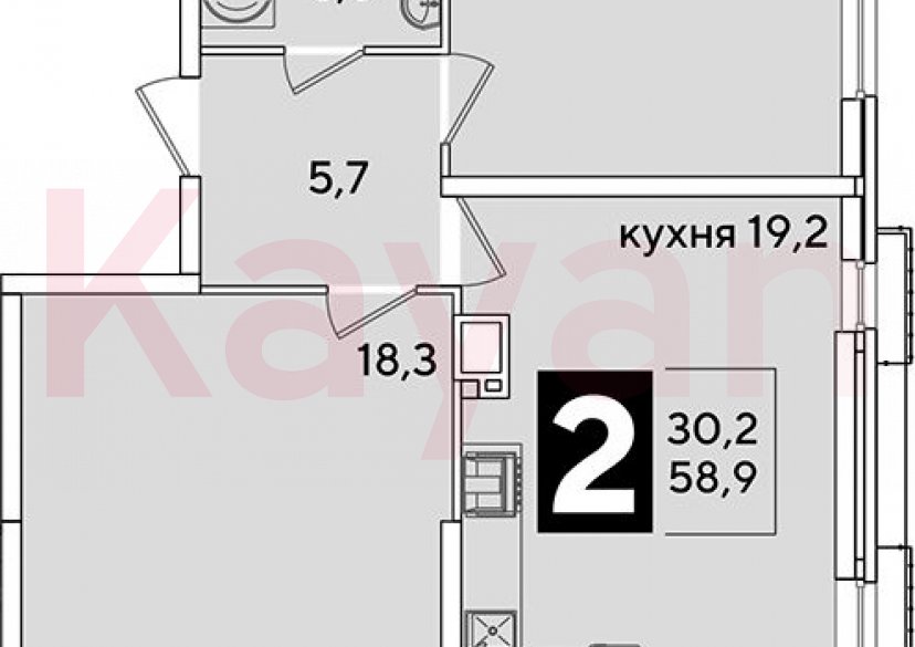 Продажа 3-комн. квартиры, 58.9 кв.м фото 0