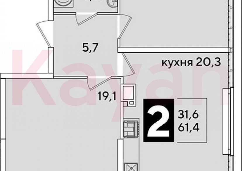 Продажа 3-комн. квартиры, 61.4 кв.м фото 0