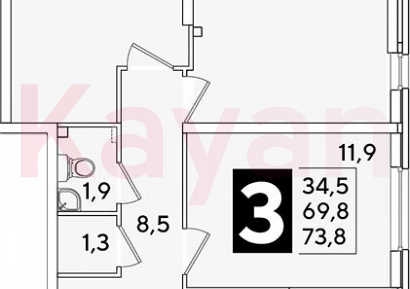 Продажа 4-комн. квартиры, 69.8 кв.м фото 0