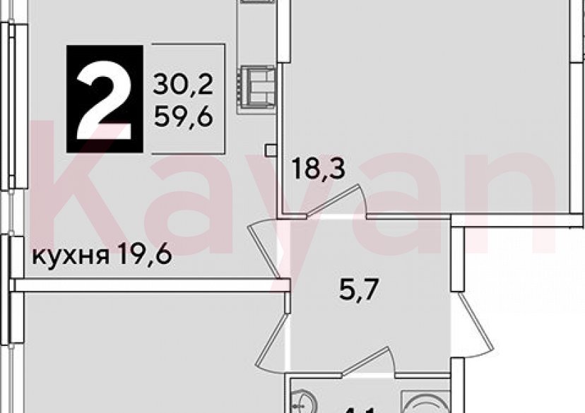 Продажа 3-комн. квартиры, 59.6 кв.м фото 0