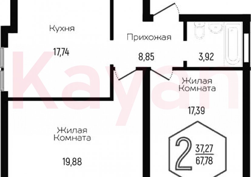 Продажа 3-комн. квартиры, 67.78 кв.м фото 0