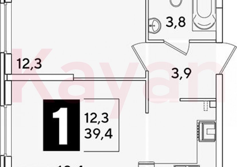 Продажа 2-комн. квартиры, 39.4 кв.м фото 0