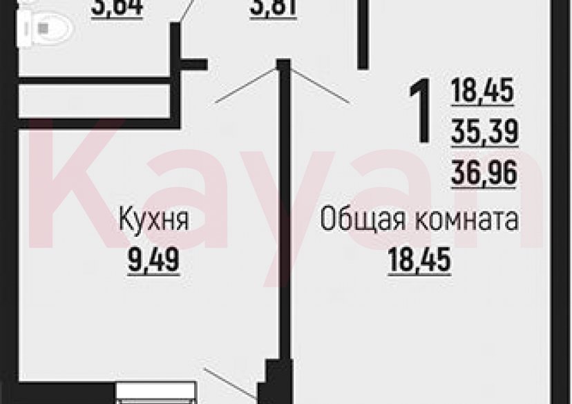 Продажа 1-комн. квартиры, 35.39 кв.м фото 0