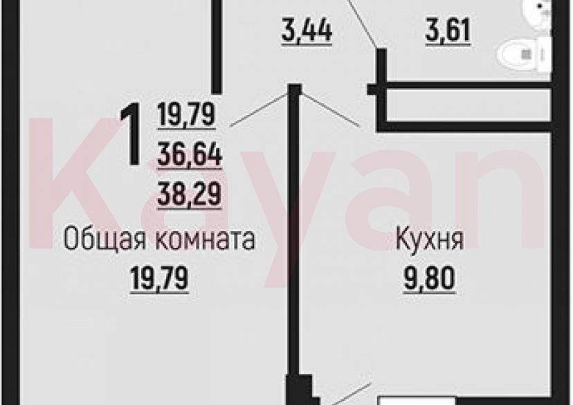 Продажа 1-комн. квартиры, 36.64 кв.м фото 0