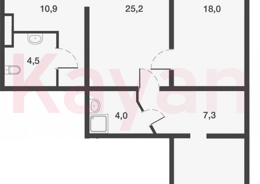 Продажа 3-комн. квартиры, 96.9 кв.м фото 0