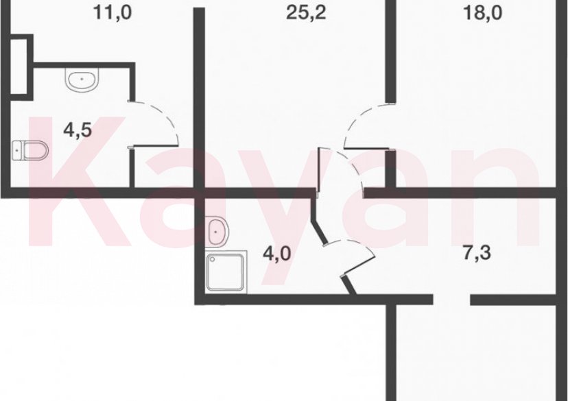 Продажа 3-комн. квартиры, 97 кв.м фото 0