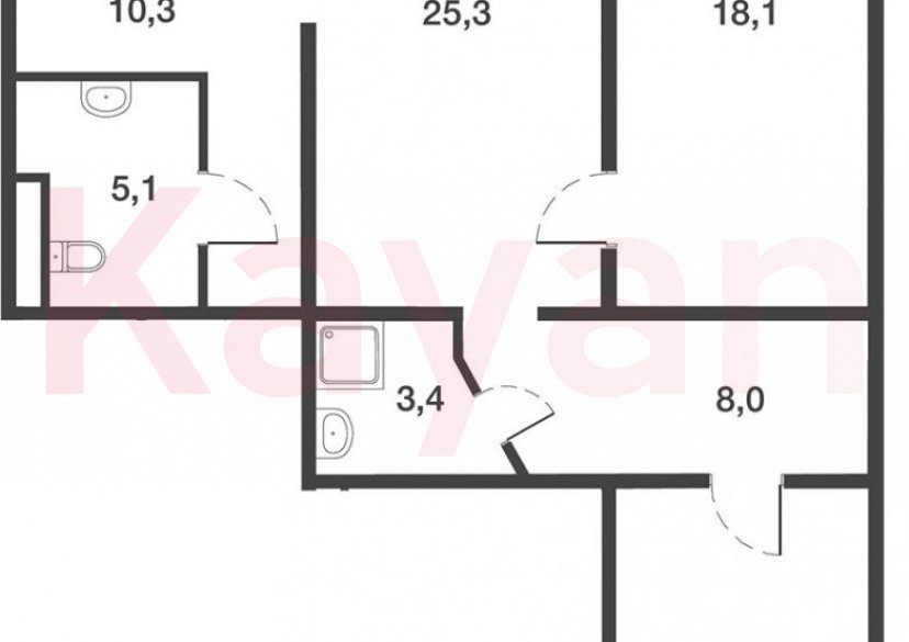 Продажа 2-комн. квартиры, 97.5 кв.м фото 0