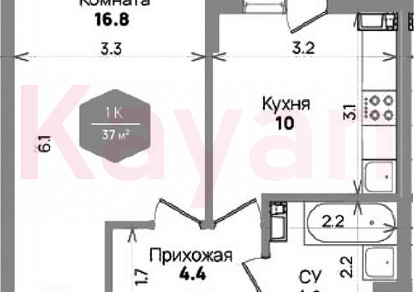 Продажа 1-комн. квартиры, 35.4 кв.м фото 0