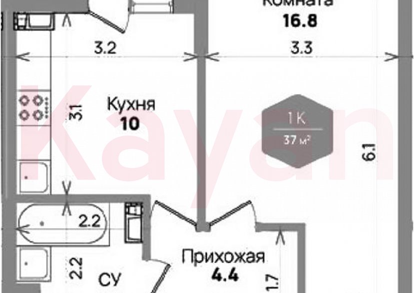 Продажа 1-комн. квартиры, 35.4 кв.м фото 0