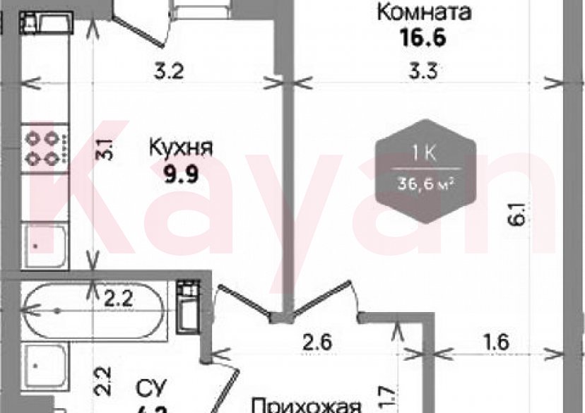 Продажа 1-комн. квартиры, 35 кв.м фото 0