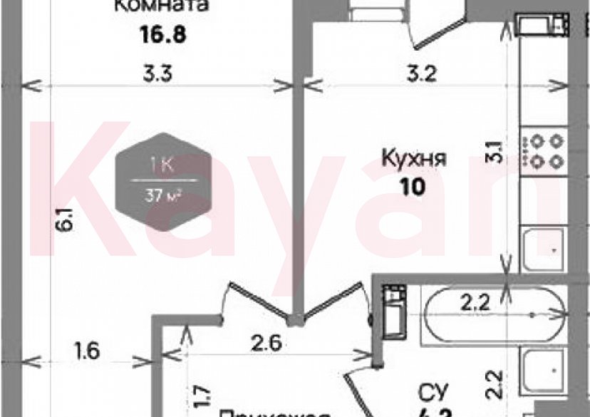 Продажа 1-комн. квартиры, 35.4 кв.м фото 0