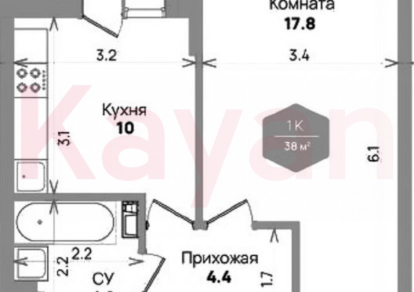 Продажа 1-комн. квартиры, 36.4 кв.м фото 0