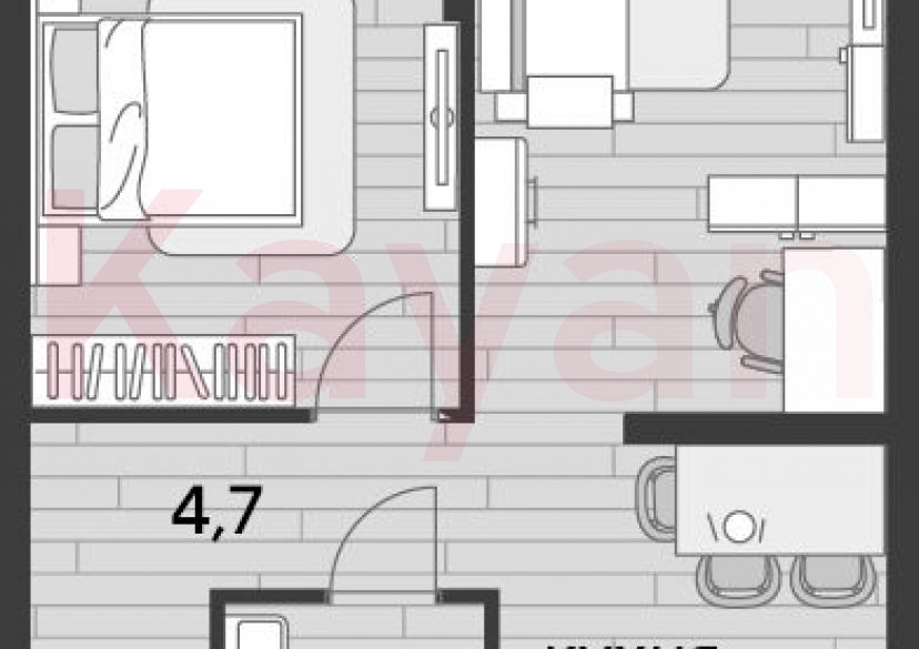 Продажа 1-комн. квартиры, 48.4 кв.м фото 0