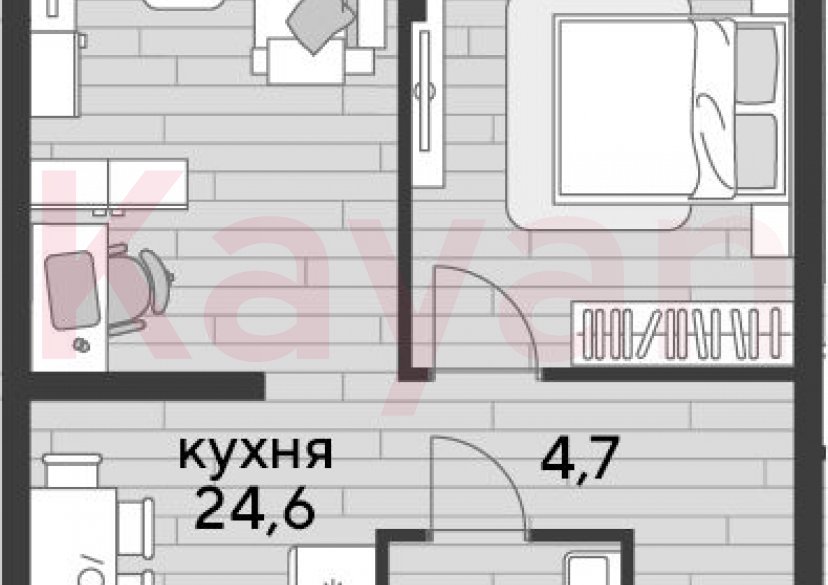 Продажа 1-комн. квартиры, 48.4 кв.м фото 0