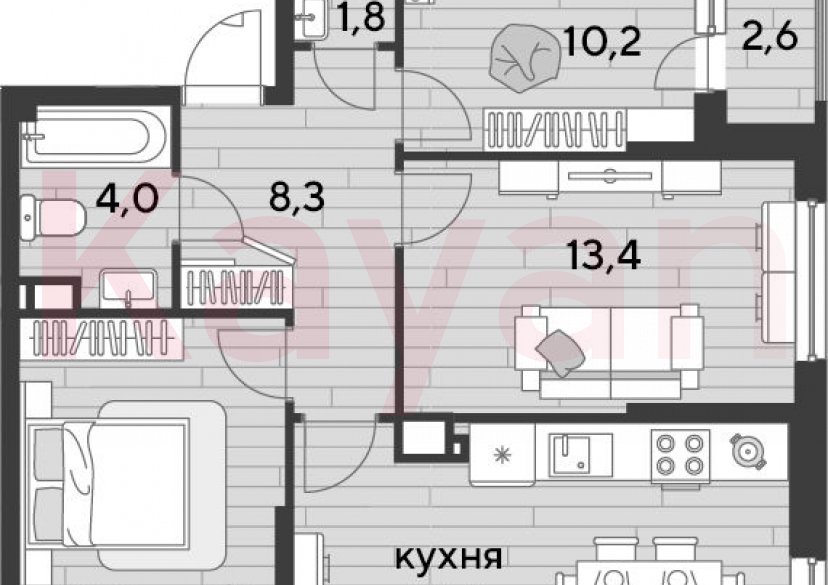 Продажа 3-комн. квартиры, 67.1 кв.м фото 0