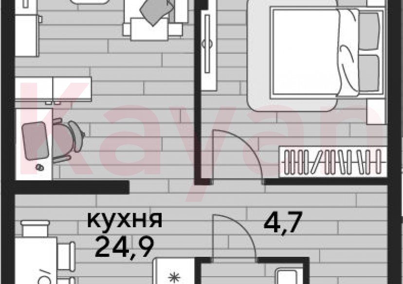 Продажа 1-комн. квартиры, 48.9 кв.м фото 0