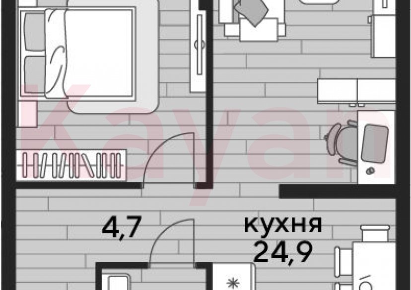 Продажа 1-комн. квартиры, 48.9 кв.м фото 0