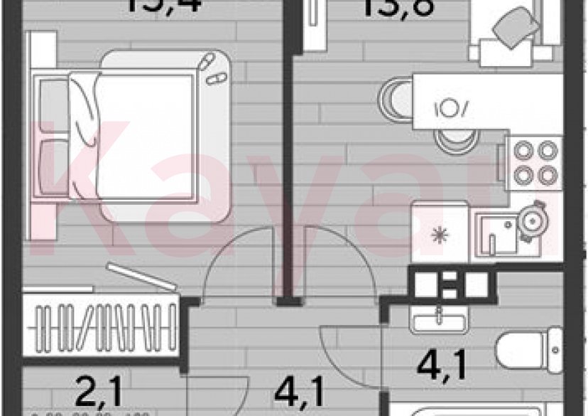 Продажа 1-комн. квартиры, 39.5 кв.м фото 0