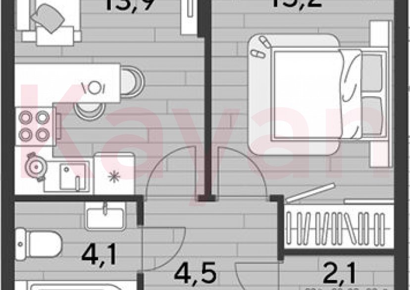 Продажа 1-комн. квартиры, 39.8 кв.м фото 0