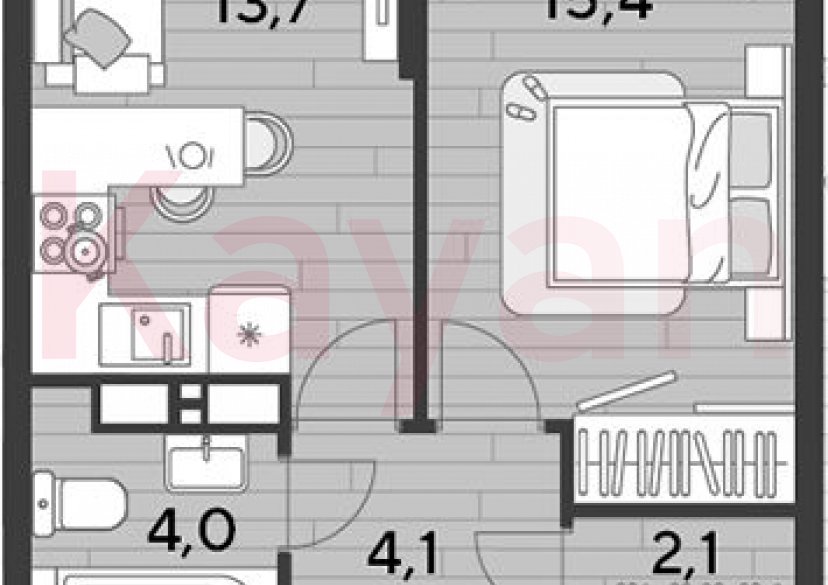 Продажа 1-комн. квартиры, 39.3 кв.м фото 0