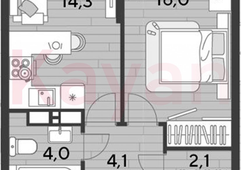 Продажа 1-комн. квартиры, 40.5 кв.м фото 0